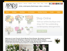 Tablet Screenshot of mondufloraldesign.com